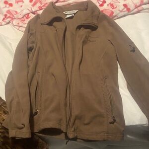 Stylish brown Columbia jacket, brown and warm material
